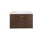 James Martin Vanities Amberly 36in Single Vanity, Mid-Century Walnut w/ 3 CM White Zeus Top 670-V36-WLT-3WZ - alternate 4